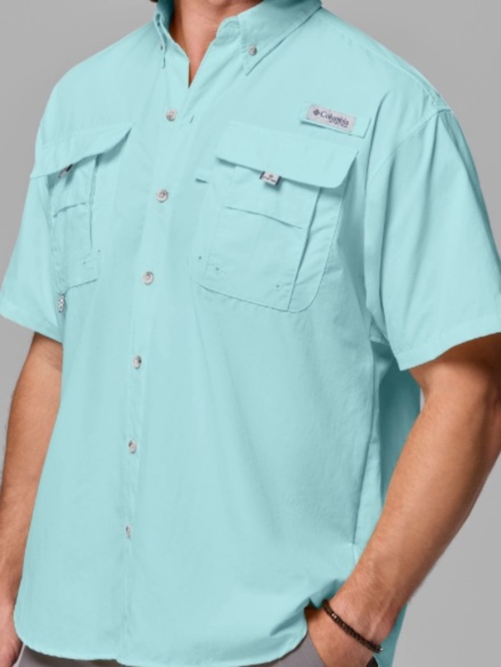 Men's Short-Sleeve Performance Shirt - Aqua